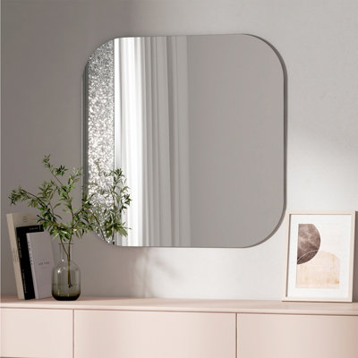 Buy EMKE Square Wall Mounted Mirror 70CM Decorative Wall-Mounted ...