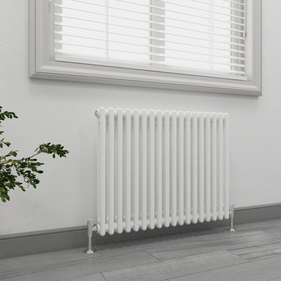 EMKE Traditional Radiator Horizontal Double Panel Cast Iron Central Heating Rad White 600x830mm Price Comparisons | Compare The Build