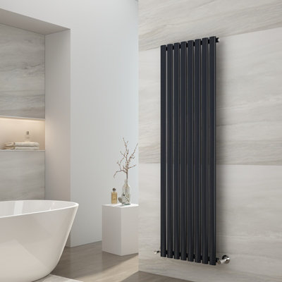 EMKE Vertical Anthracite Single Oval Column Radiator 160x47cm