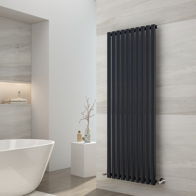 EMKE Vertical Anthracite Single Oval Column Radiator 160x59cm