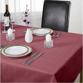 Emma Barclay Chequers Tablecloth, Wine, 52 x 70 Inch