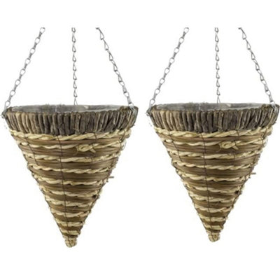 Emma Cone 12" Hanging Basket 2 Pack