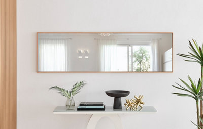 Emma Full Length Extra Large 170x50cm Copper Framed Rectangular Vertical Living Room Hallway Wall Mirror