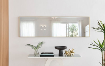 Emma Full Length Extra Large 170x50cm Gold Framed Rectangular Vertical Living Room Hallway Wall Mirror