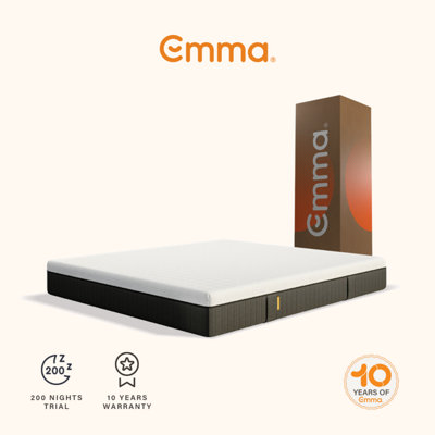 Emma Hybrid Premium Mattress and Mattress Protector Super King