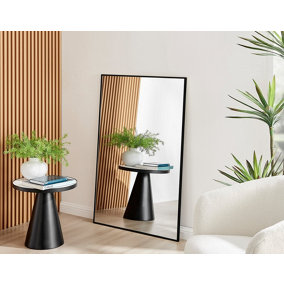 Emma Medium 120x80cm Black Framed Rectangular Vertical Living Room Hallway Wall Mirror