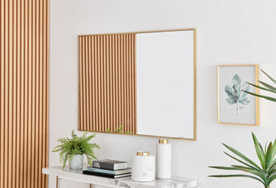Emma Medium 120x80cm Gold Framed Rectangular Vertical Living Room Hallway Wall Mirror