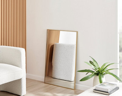 Emma Small 100x66cm Gold Framed Rectangular Vertical Living Room