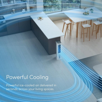 Emperial 5L Portable Air Cooler - 3 in 1 Tower Fan, Humidifier, Air Cooler With 4 Modes, 3 Speeds, Timer and Remote Control