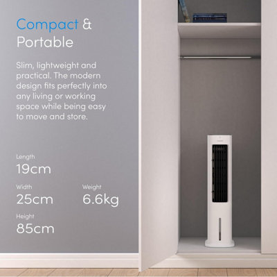 Emperial 5L Portable Air Cooler - 3 in 1 Tower Fan, Humidifier, Air Cooler With 4 Modes, 3 Speeds, Timer and Remote Control