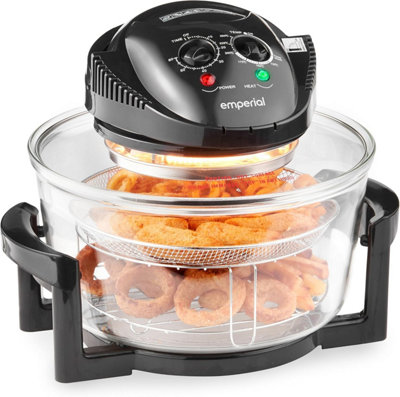 Emperial Premium 12L-17L Halogen Convection Oven Cooker Air Fryer With Extender Ring & Accessories - 1400W