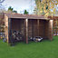 Empingham 6ft Log Store with Doors - L80 x W340 x H181 cm - Rustic Brown