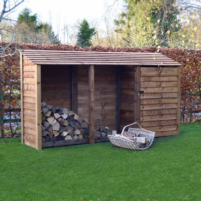 Empingham 6ft Tool Store - L75 x W340 x H181 cm - Rustic Brown