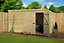 Empire 1000 Pent 10x7 pressure treated tongue and groove wooden garden shed Door Right (10' x 7' / 10ft x 7ft) (10x7)