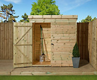 Empire 1000 Pent 5x4 pressure treated tongue and groove wooden garden shed Door Left (5' x 4' / 5ft x 4ft) (5x4)