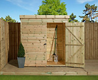 Empire 1000 Pent 6x3 pressure treated tongue and groove wooden garden shed Door Right (6' x 3' / 6ft x 3ft) (6x3)
