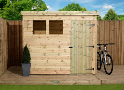 Empire 1500  Pent 6x6 pressure treated tongue and groove wooden garden shed door right (6' x 6' / 6ft x 6ft) (6x6)