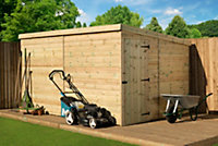 Empire 2000 Pent 10x8 pressure treated tongue and groove wooden garden shed door right side panel (10' x 8' / 10ft x 8ft) (10x8)