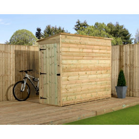 Empire 2000 Pent 7x3 pressure treated tongue and groove wooden garden shed door left side panel (7' x 3' / 7ft x 3ft) (7x3)