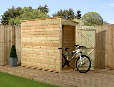 Empire 2200 Pent 6x3  pressure treated tongue and groove wooden garden shed door right side panel (6' x 3' / 6ft x 3ft) (6x3)