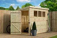 Empire 2500  Pent 6X6 pressure treated tongue and groove wooden garden shed door left side panel (6' x 6' / 6ft x 6ft) (6x6)