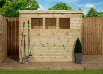 Empire 2500  Pent 7X6 pressure treated tongue and groove wooden garden shed door left side panel (7' x 6' / 7ft x 6ft) (7x6)