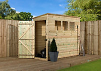 Empire 2600  Pent 6X3 pressure treated tongue and groove wooden garden shed door left side panel (6' x 3' / 6ft x 3ft) (6x3)