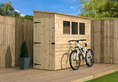 Empire 2800  Pent 7x3 pressure treated tongue and groove wooden garden shed door left side panel (7' x 3' / 7ft x 3ft) (7x3)