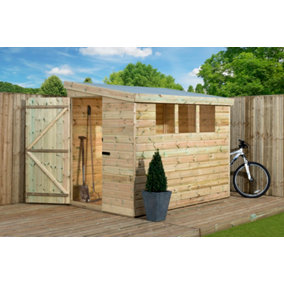 Empire 3000  Pent 6x5 pressure treated tongue and groove wooden garden shed door left side panel (6' x 5' / 6ft x 5ft) (6x5)