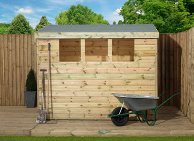 Empire 3000  Pent 7x6 pressure treated tongue and groove wooden garden shed  door left side panel (7' x 6' / 7ft x 6ft) (7x6)