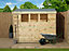Empire 3000  Pent 8x4 pressure treated tongue and groove wooden garden shed door left side panel (8' x 4' / 8ft x 4ft) (8x4)