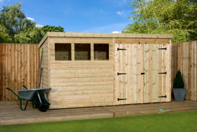 Empire 4000  Pent 10x6 double door right windows