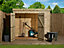 Empire 4000  Pent 7x4 pressure treated tongue and groove wooden garden shed double door left (7' x 4' / 7ft x 4ft) (7x4)