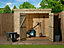 Empire 4000  Pent 7x4 pressure treated tongue and groove wooden garden shed double door right (7' x 4' / 7ft x 4ft) (7x4)