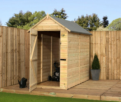 Empire 8000 Premier Apex Shed 4x10 pressure treated tongue and groove wooden garden shed (4' x 10' / 4ft x 10ft) (4x10)