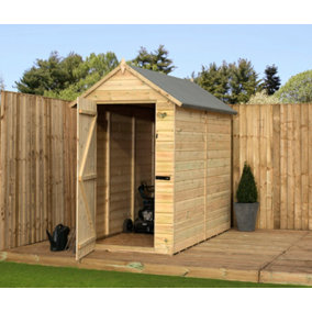 Empire 8000 Premier Apex Shed 4x10 pressure treated tongue and groove wooden garden shed (4' x 10' / 4ft x 10ft) (4x10)