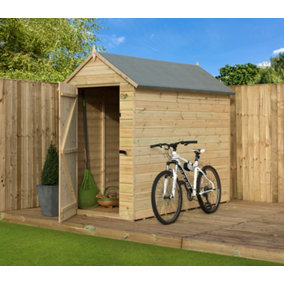 Empire 8000 Premier pressure treated tongue and groove wooden garden shed apex shed 4x8 (4' x 8' / 4ft x 8ft) (4x8)
