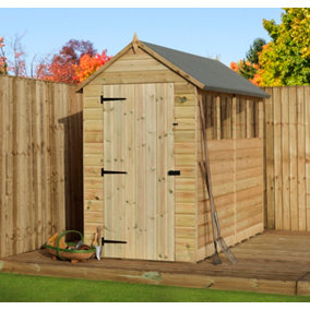 Empire 8200 Premier Apex Shed windows 4x12 pressure treated tongue and groove wooden garden shed (4' x 12' / 4ft x 12ft) (4x12)