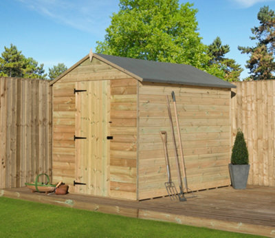 Empire 9000 Premier Apex Shed 5x10 pressure treated tongue and groove ...