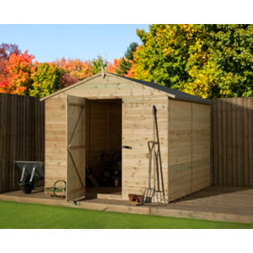 Empire 9000 Premier Apex Shed 8x10 pressure treated tongue and groove wooden garden shed (8' x 10' / 8ft x 10ft) (8x10)