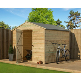 Empire 9000 Premier Apex Shed 8x8 pressure treated tongue and groove wooden garden shed (8' x 8' / 8ft x 8ft) (8x8)