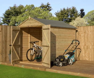 Empire 9500 Premier Apex Shed 6X8 pressure treated tongue and groove wooden garden shed (6' x 8' / 6ft x 8ft) (6x8)