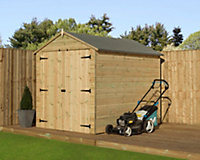 Empire 9500 Premier Apex Shed double door 6x6 pressure treated tongue and groove wooden garden shed (6' x 6' / 6ft x 6ft) (6x6)