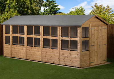 Empire Apex Potting Shed 6x18 Double Door