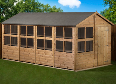 Empire Apex Potting Shed 6x18 Single Door