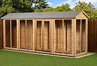 Empire Apex Summerhouse 4X16 dipped treated tongue and groove wooden garden shed double door (4' x 16' / 4ft x 16ft) (4x16)