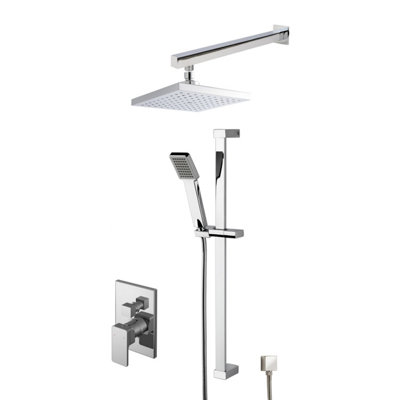 Empire Concealed Square Manual Valve Shower Set - Chrome - Balterley Price Comparisons | Compare The Build