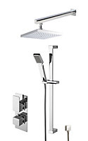 Empire Concealed Square Twin Valve Shower Set - Chrome - Balterley
