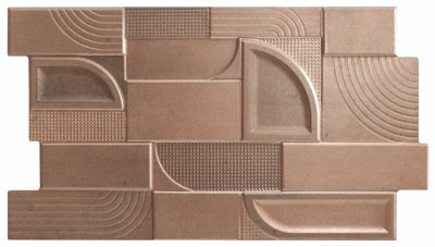 Empire Copper 3D Metallic Effect 100mm x 100mm Porcelain Wall Tile SAMPLE