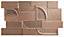 Empire Copper 3D Metallic Effect 310mm x 560mm Porcelain Wall Tiles (Pack of 7 w/ Coverage of 1.21m2)